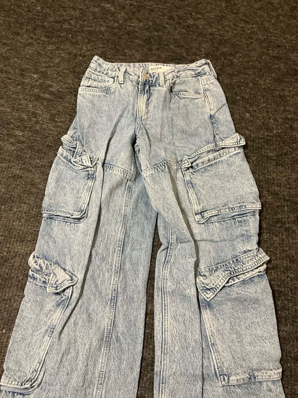 Garage Denim Cargo Jeans Womens Size 00/23 Light Blue